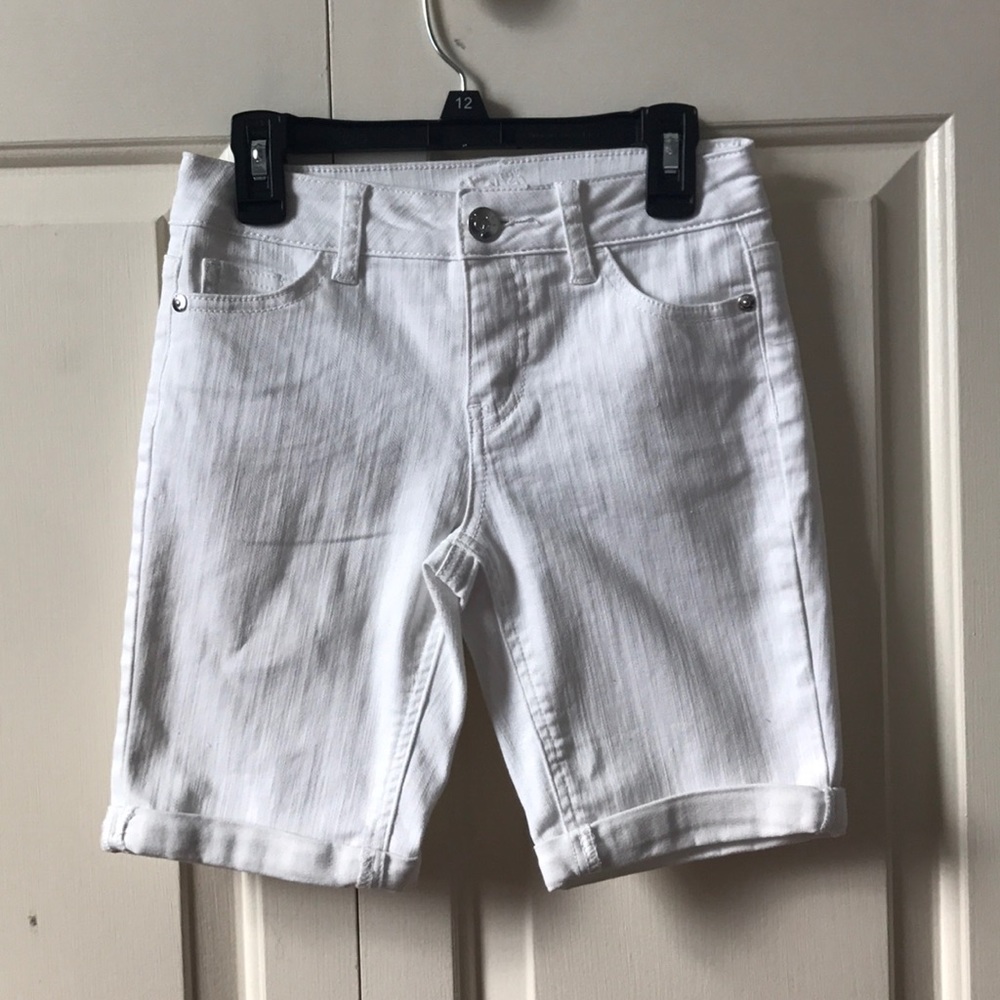 Girls Justice White Bermuda Shorts